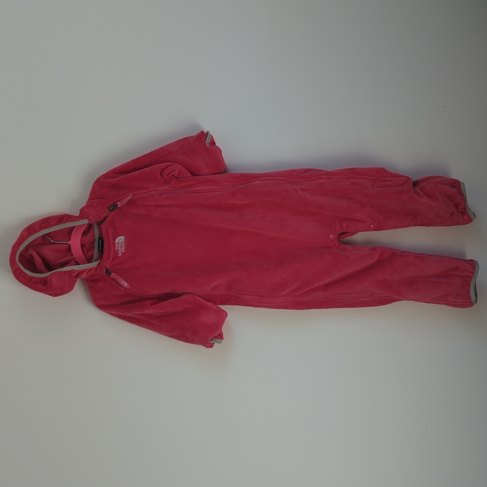 Girls North Face fleece onesie